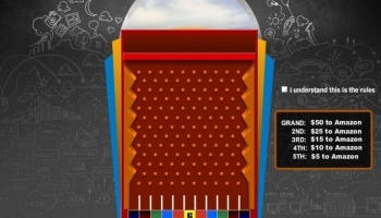 Custom-branded plinko game built for a tech company product demo