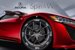 Custom-branded wheel game built for a healthcare marketing event