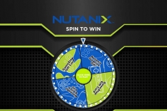 Vertical-orientation prize wheel game designed for a trade show booth