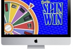 Spin To Win on a large screen for a conference