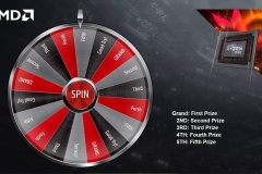 AMD Spinner Game for a Trade Show screen