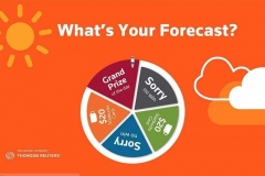 Spinning wheel game with bright segment colors matching brand identity