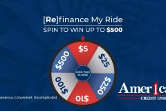 Branded prize wheel game entry form precedes the spin