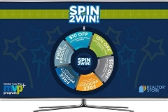 Custom prize wheel game kiosk for a Las Vegas trade show event