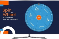 Amazing looking Virtual Prize Wheel on a big Screen