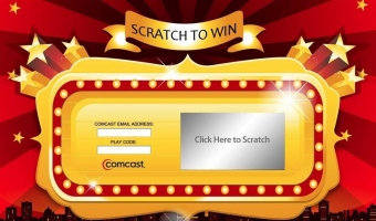 Digital scratch off game customized with company logo