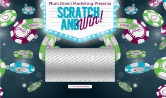 Branded virtual scratch card with instant prize reveal