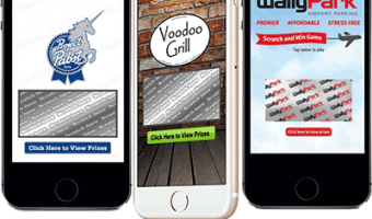 Mobile-friendly scratch off game for marketing campaigns