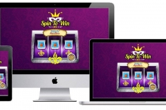 Branded slot machine game at a Las Vegas corporate trade show