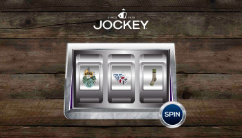 Retail promotion event running a branded instant-win slot machine