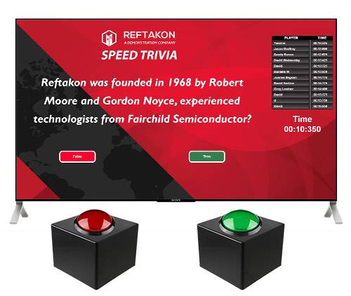 Trivia game with usb push buttons