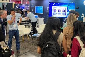 A line of people engaging games for lead generation