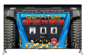 Full Branded Slot Machine on a big screen to maximum exposure