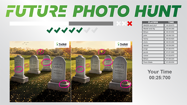 A photo hunt type of game with leaderboard. Find the Difference
