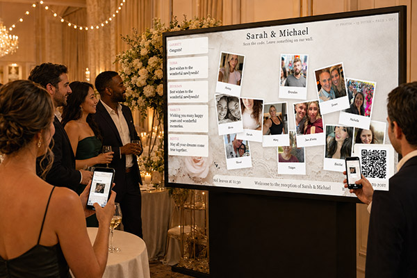 Social Wall for Wedding Receptions