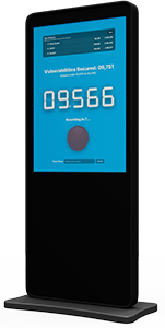 10 Second Timer Game on a vertical kiosk monitor